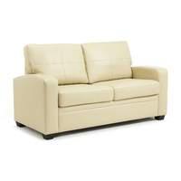 Turin Leather Sofa Bed Cream