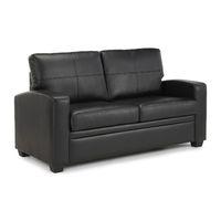 Turin Leather Sofa Bed Black