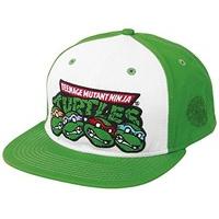 TURTLES Unisex Logo Snapback Flat Cap, Green, One Size