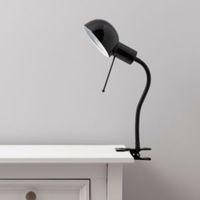 Tutti Goose Neck Black Clip-On Desk Lamp