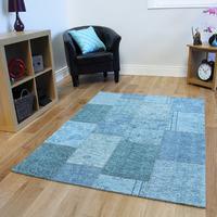 turquoise blue rossini cotton rugs 155 cm x 230 cm 51 x 77