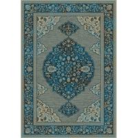 turquoise blue traditional flatweave rug genova 160x230