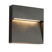 Tuscana 9W LED Square Indirect Wall Guide Matt Black IP44 850LM - 85551