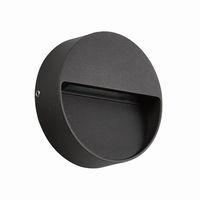 Tuscana 3W LED Round Indirect Wall Guide Matt Black IP44 180LM - 85717