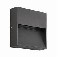 Tuscana 3W LED Square Indirect Wall Guide Matt Black IP44 180LM - 85718