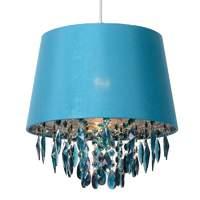 Turquoise Dolti hanging light + acrylic adornment