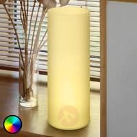 Tube-shaped Elluno-C table lamp LED RGBW