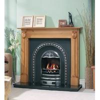 tulip wooden fireplace package with tulip cast iron fire insert
