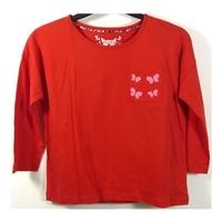 Tu Age 11 Years Red Butterfly Appliqué Jumper*