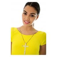 Tullula Large Diamante Cross Nec...
