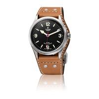 tudor heritage ranger mens automatic brown leather cuff strap watch