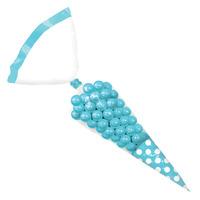 Turquoise Polka Party Cone Bags