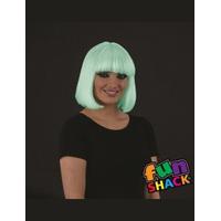 turquoise ladies glow in the dark bob wig