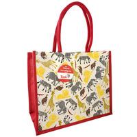 Tusk All Over Animals Jute Bag Red