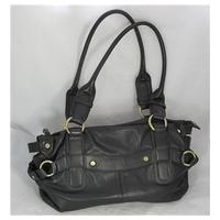 Tula Black/Dark Brown Leather Handbag