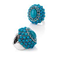 Turquoise Multi Stone Stretch Ring