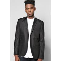 Tux Skinny Fit Jacket With Satin Lapels - black