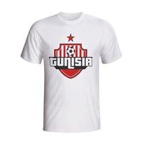 tunisia country logo t shirt white kids