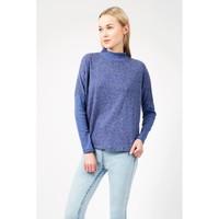 TURTLE NECK RIB BATWING SWEAT