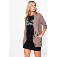 Turn Up Cuff Shawl Collar Blazer - mocha