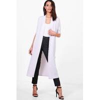 Turn Up Cuff Duster Coat - lilac