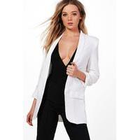 Tuxedo Blazer - white