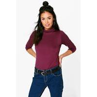 turtle neck long sleeve top ruby