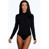 turtle neck long sleeve basic body black