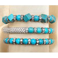 Turquoise Bracelets (3), Reconstituted Turquoise