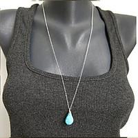 Turquoise Alloy Necklace Pendant Necklaces Wedding/Party/Daily/Casual 1pc