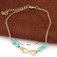 turquoise alloy anklet weddingpartydailycasual 1pc