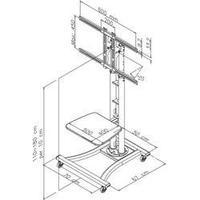 tv trolley 68 6 cm 27 177 8 cm 70 tiltable newstar products plasma m18 ...