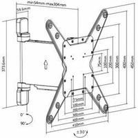 tv wall mount 81 3 cm 32 139 7 cm 55 swivelling motorised speaka profe ...