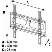 tv wall mount 94 0 cm 37 139 7 cm 55 rigid hama fix ultraslim