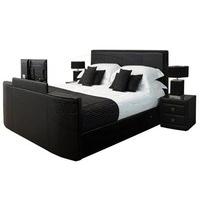 TV Bed Ltd New York TV Bed in Black 6\' Super King Black TV Bed