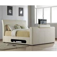 TV Beds Co Mandalay 4FT 6 Double Leather TV Bed