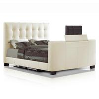 TV Beds Co Nova 4FT 6 Double Leather TV Bed