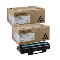 twin pack ricoh 407166 original black toner cartridge