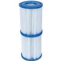 twin pack bestway size ii filter cartridges for pools lay z spas 2x tw ...