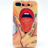 Two Fingers Red Tongue Pattern TPU Soft Case For iPhone 7 7 Plus 6s 6 Plus SE 5s 5c 5 4s 4