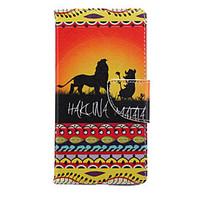 twilight lion pattern pu leather full body case for huawei p8 lite