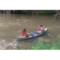 two person 2 day trip with canoe along the blue river in indiana