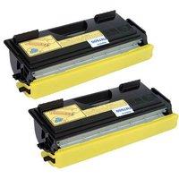 twinpack brother tn7600 remanufactured black high capacity laser toner ...