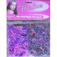 twin pack elastic hair bands colour may vary 2000 bands