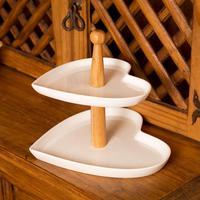 Two Tier Heart Shaped Cake Stand