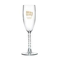 twisted stem champagne glasses personalised