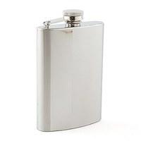 two tone personalised hip flask stainless steel