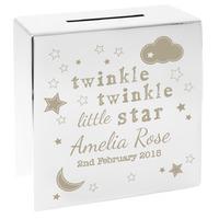 twinkle twinkle square money box customised