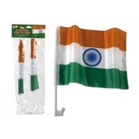 Twin Pack India Car Flags 15x10 In Pbhc