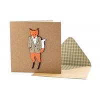 Tweed Country Fox Greeting Card